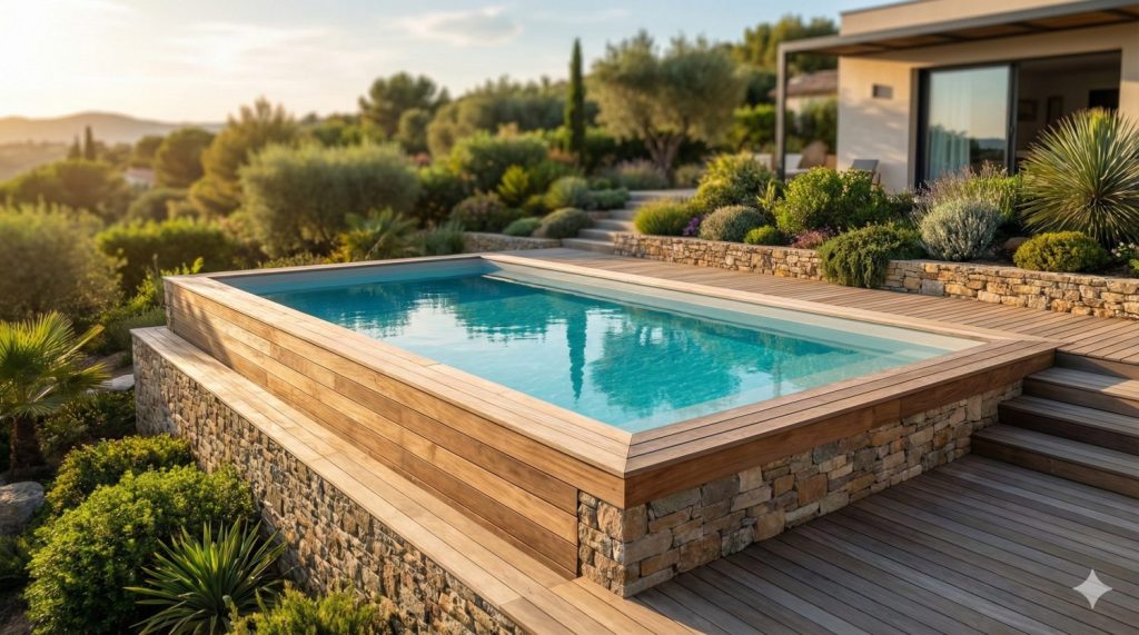 piscine semi enterrée