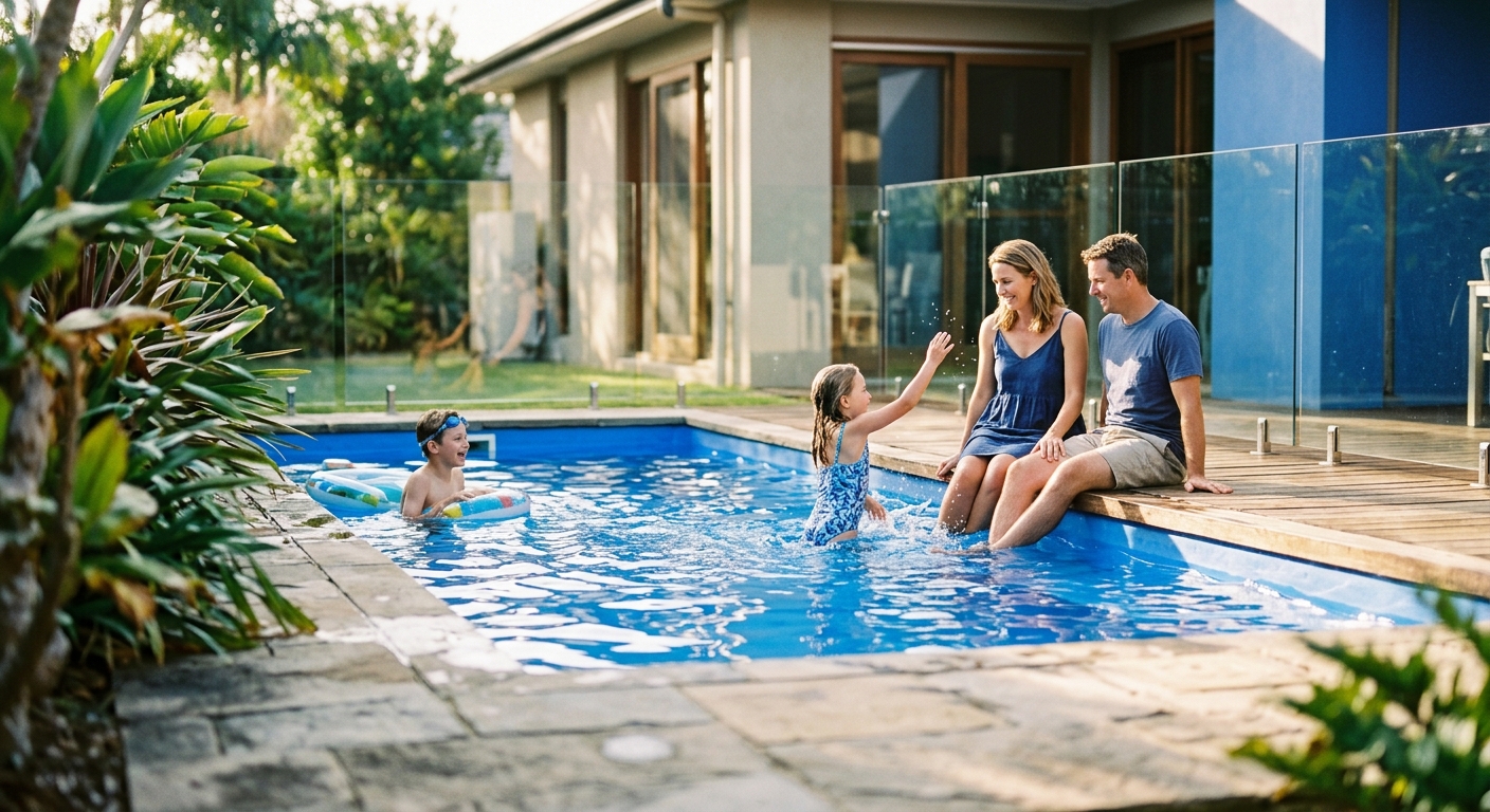 La sécurité de la piscine en polyester au cœur du projet familial