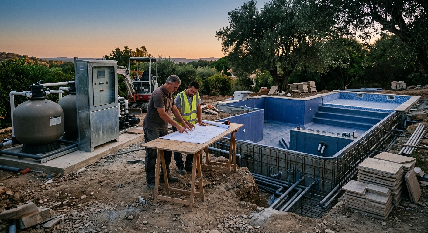 Les choix techniques structurants lors de l'édification du bassin